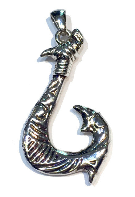 Sterling Silver Manaiakalani Fish Hook Pendant