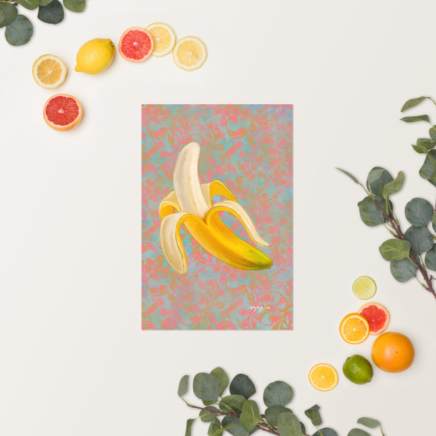 Juicy Tropical Fruits Banana Fine Art Print.12" x 18"