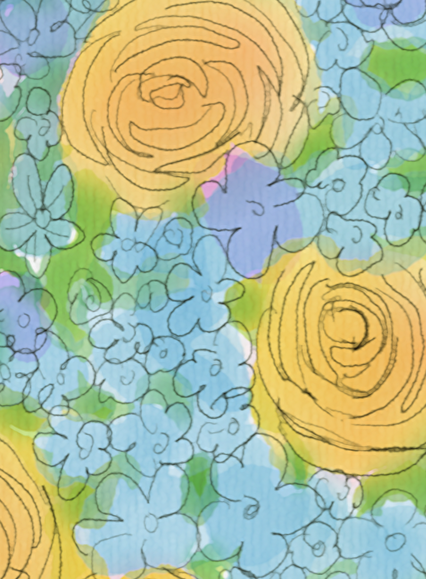 Four Seasons Summer Floral Fine Art Canvas Print
