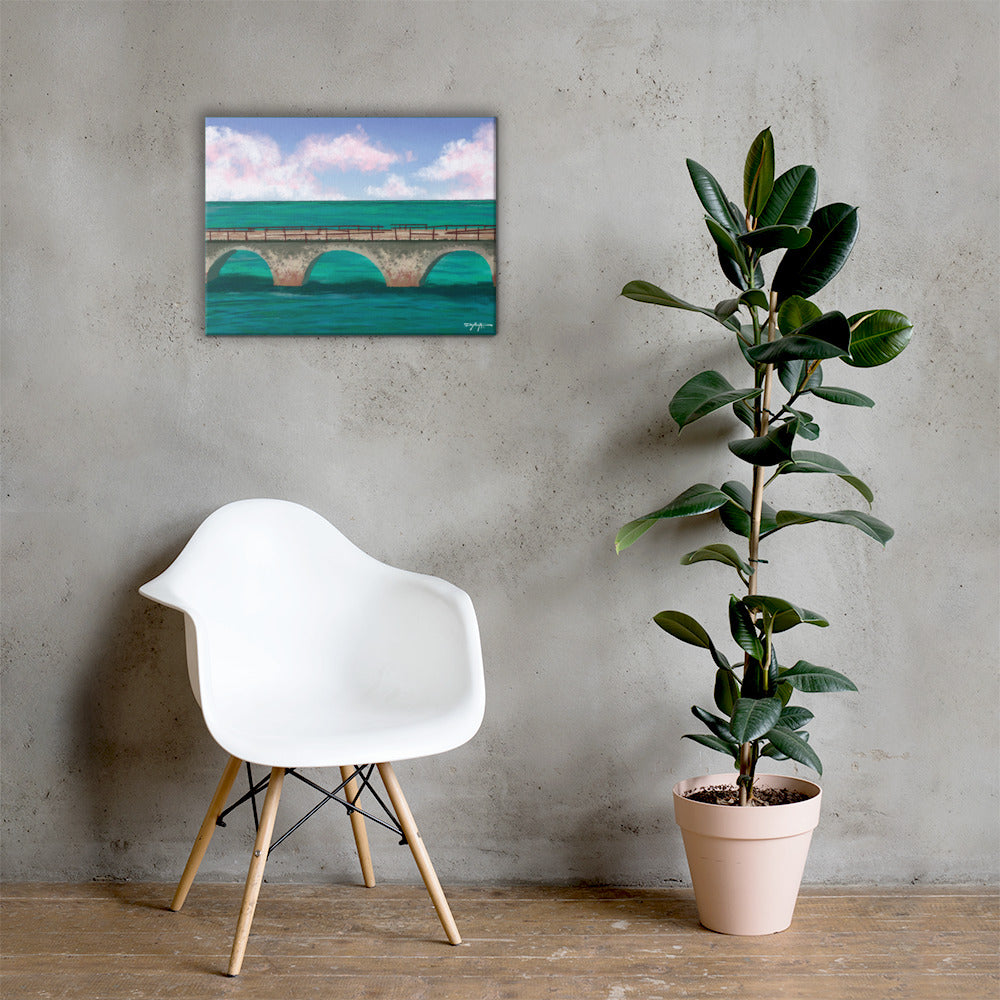 The Old Seven Mile Bridge Fine Art Canvas
