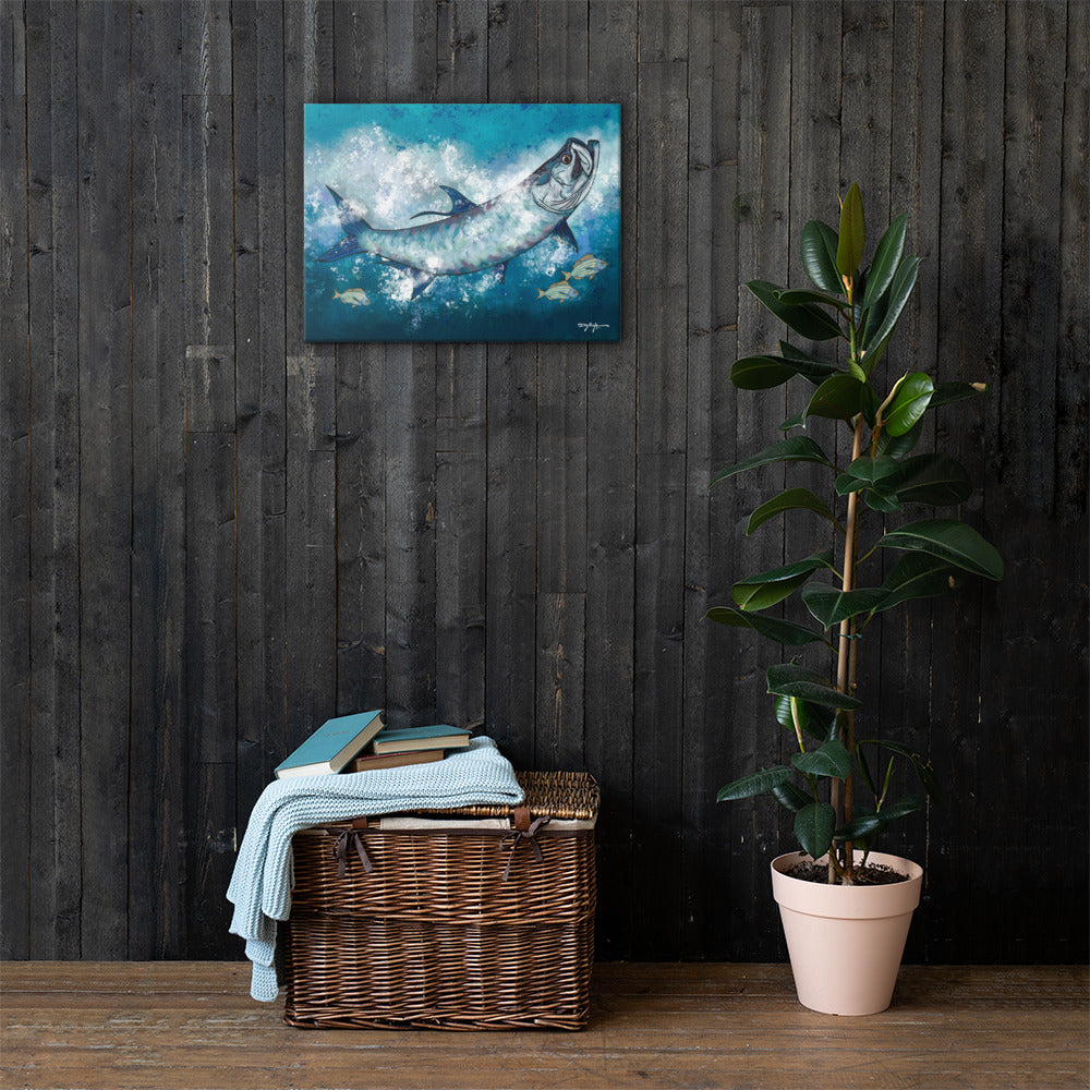 The Regal Tarpon Fine Art Canvas Print 18" x 24"