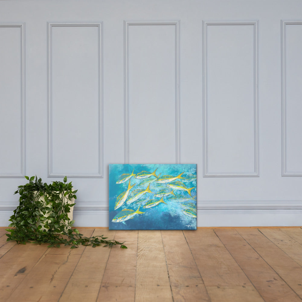 Yellowtail School Fine Art Canvas