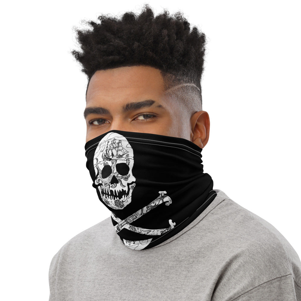 Pirate Flag Face Mask Neck Gaiter