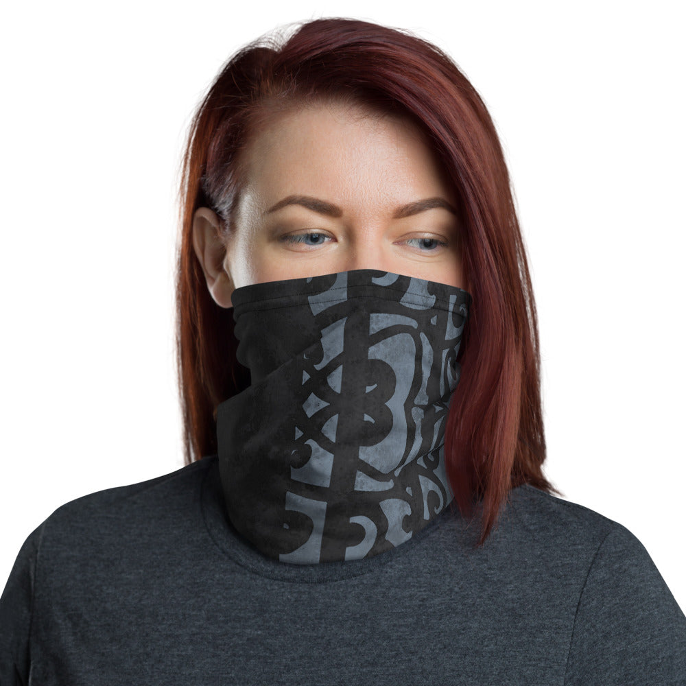 Black Maori Face Mask Neck Gaiter