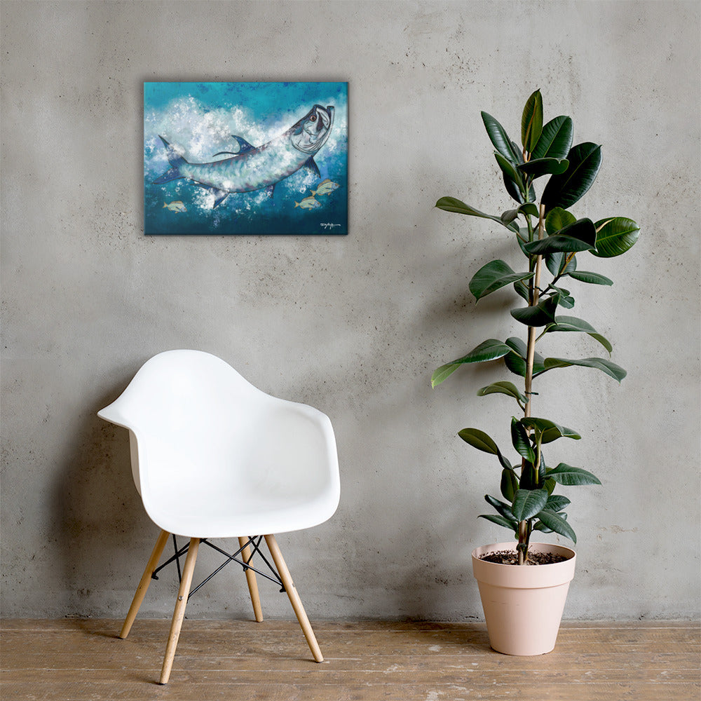 The Regal Tarpon Fine Art Canvas Print 18" x 24"