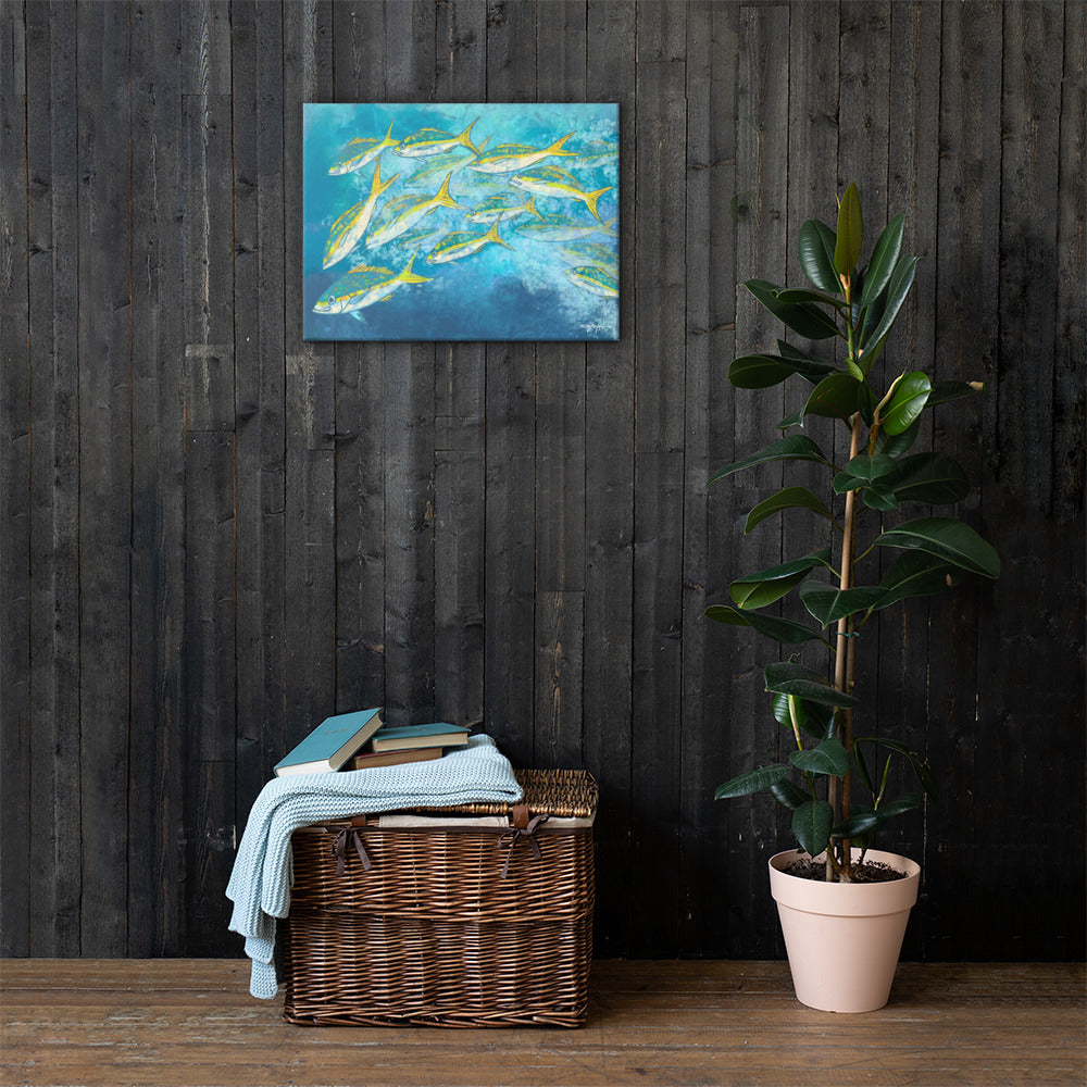 Yellowtail School Fine Art Canvas