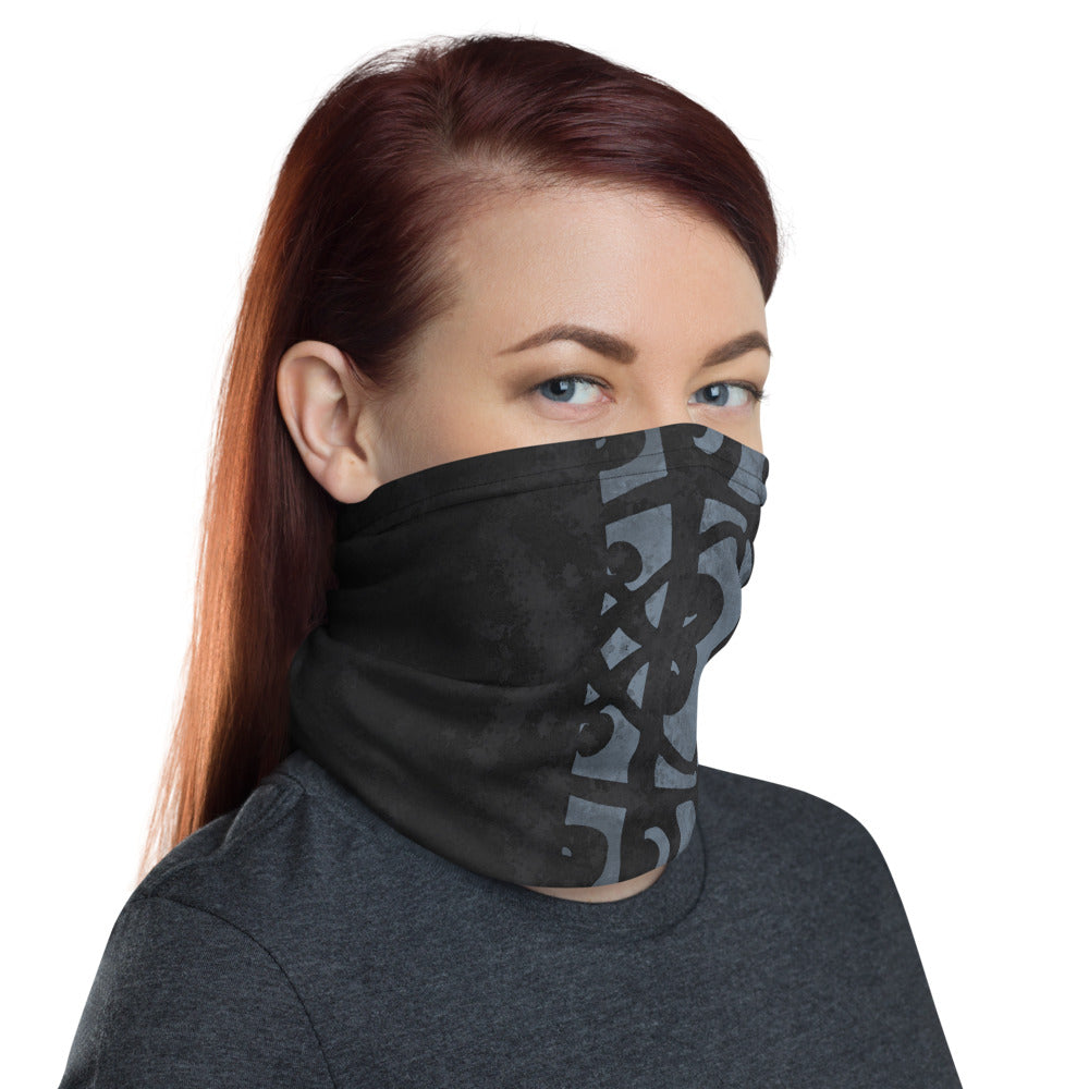 Black Maori Face Mask Neck Gaiter
