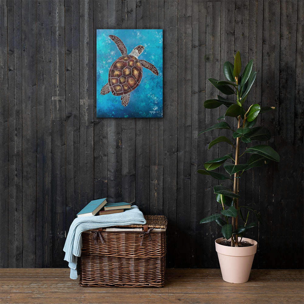 Honu Sea Turtle Fine Art Canvas