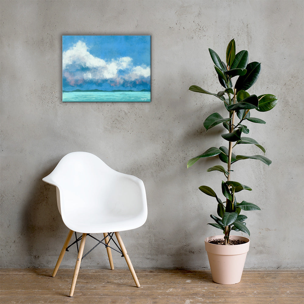 Water Clouds Fine Art Canvas