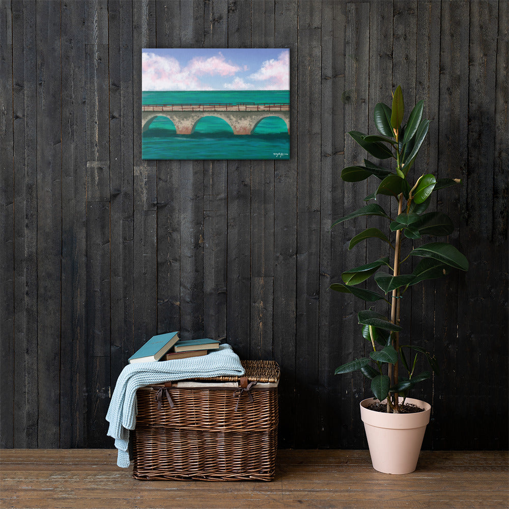 The Old Seven Mile Bridge Fine Art Canvas