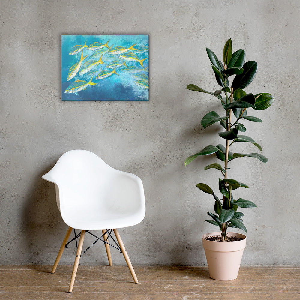 Yellowtail School Fine Art Canvas