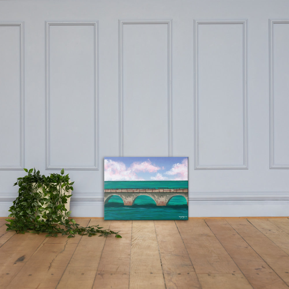 The Old Seven Mile Bridge Fine Art Canvas