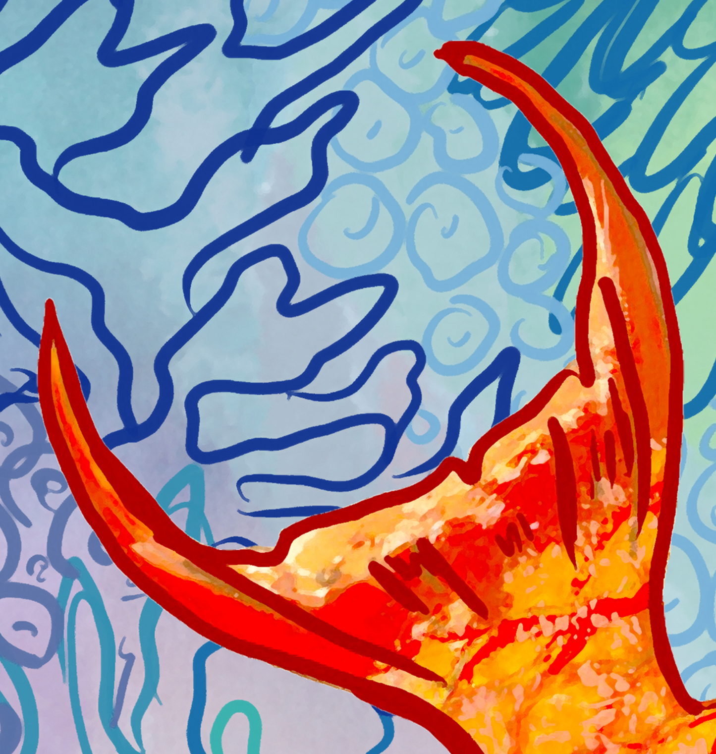 Sapphire Reef Hogfish Hog Snapper Fine Fish Art Canvas Print 18" x 24"