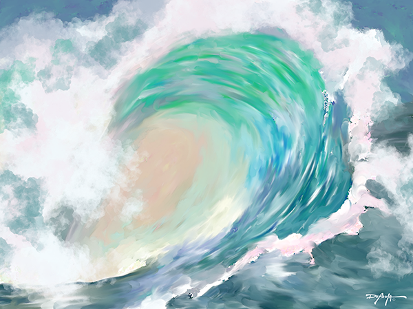 Tropical Wave Fine Art Canvas