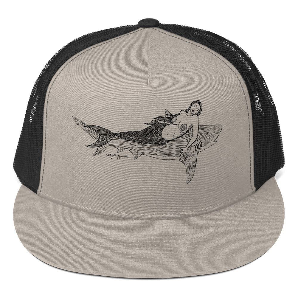 The Shark and the Mermaid Trucker Cap