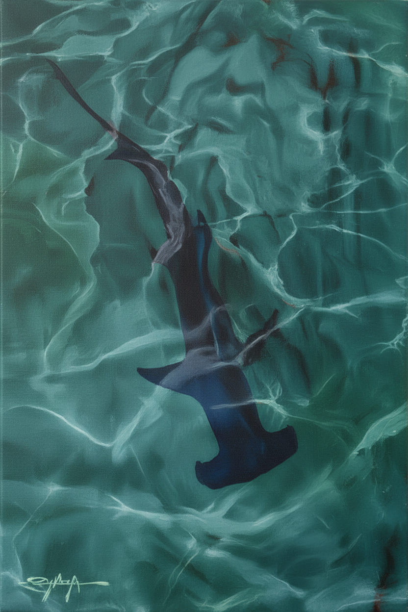 The Lost Colony Hammerhead Shark - Straight View