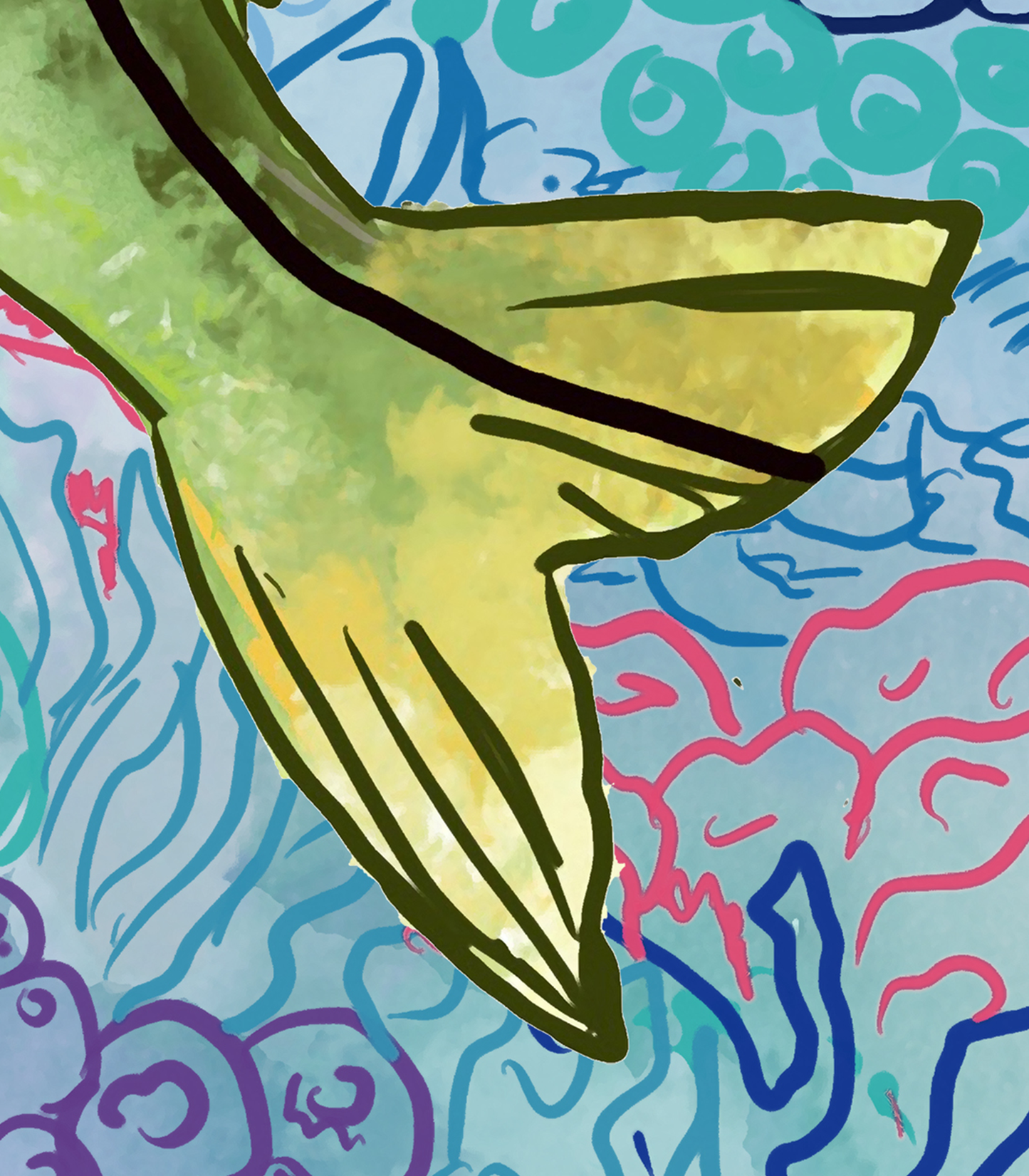 Sapphire Reef Snook Fine Fish Art Canvas Print